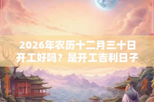 2026年农历十二月三十日开工好吗？是开工吉利日子吗？
