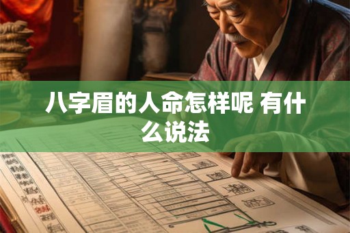 八字眉的人命怎样呢 有什么说法