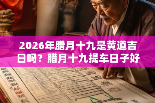 2026年腊月十九是黄道吉日吗?腊月十九提车日子好吗? 2026年腊月十九是黄道吉日吗?腊月十九提车日子好吗?