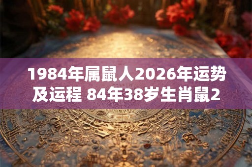 1984年属鼠人2026年运势及运程 84年38岁生肖鼠2026年每月运势 1984年属鼠人2026年运势及运程 84年38岁生肖鼠2026年每月运势