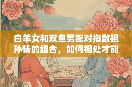 白羊女和双鱼男配对指数祖孙情的组合,如何相处才能长久? 白羊女和双鱼男配对指数祖孙情的组合,如何相处才能长久?