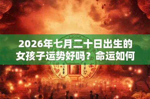 2026年七月二十日出生的女孩子运势好吗？命运如何？