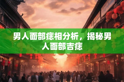 男人面部痣相分析，揭秘男人面部吉痣