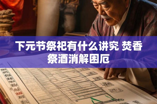 下元节祭祀有什么讲究 焚香祭酒消解困厄 下元节祭祀有什么讲究 焚香祭酒消解困厄