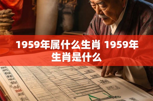 1959年属什么生肖 1959年生肖是什么