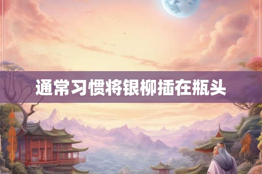 通常习惯将银柳插在瓶头