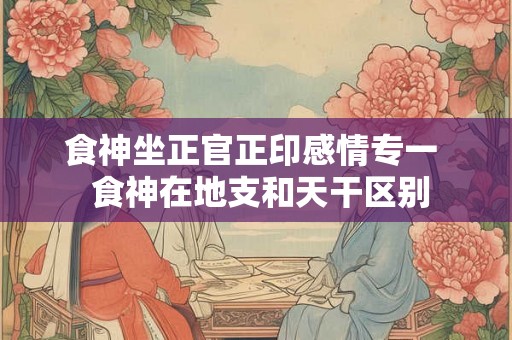 食神坐正官正印感情专一 食神在地支和天干区别 食神坐正官正印感情专一 食神在地支和天干区别