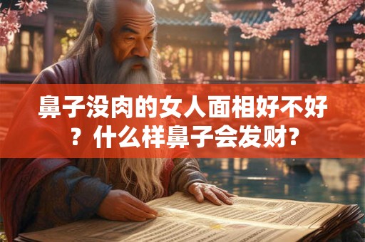 鼻子没肉的女人面相好不好？什么样鼻子会发财？