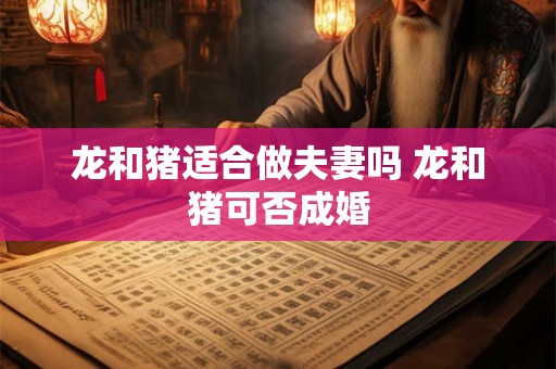 龙和猪适合做夫妻吗 龙和猪可否成婚