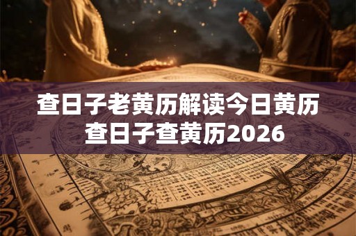 查日子老黄历解读今日黄历  查日子查黄历2026