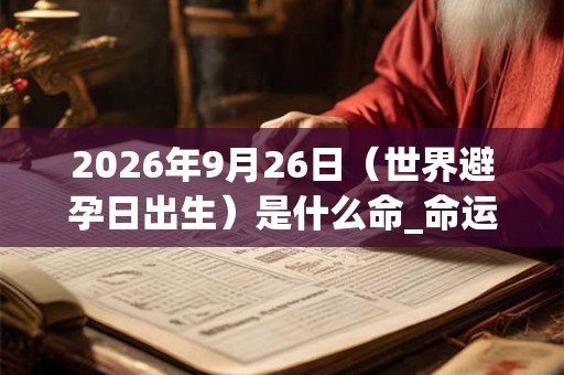 2026年9月26日(世界避孕日出生)是什么命_命运如何 2026年9月26日(世界避孕日出生)是什么命_命运如何