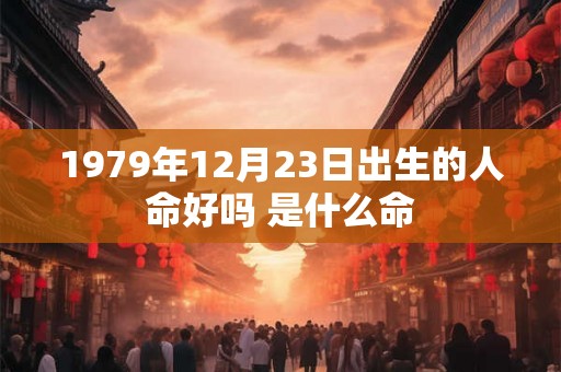 1979年12月23日出生的人命好吗 是什么命