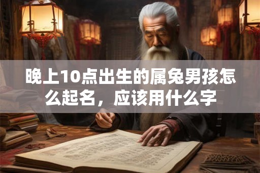 晚上10点出生的属兔男孩怎么起名，应该用什么字