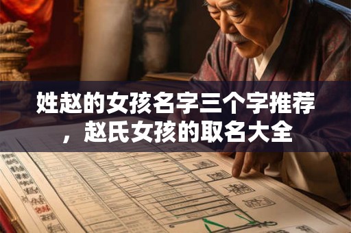 姓赵的女孩名字三个字推荐，赵氏女孩的取名大全