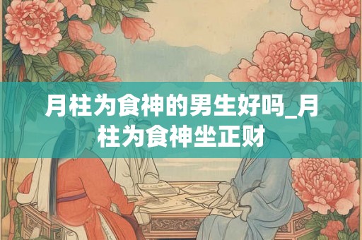 月柱为食神的男生好吗_月柱为食神坐正财 月柱为食神的男生好吗_月柱为食神坐正财