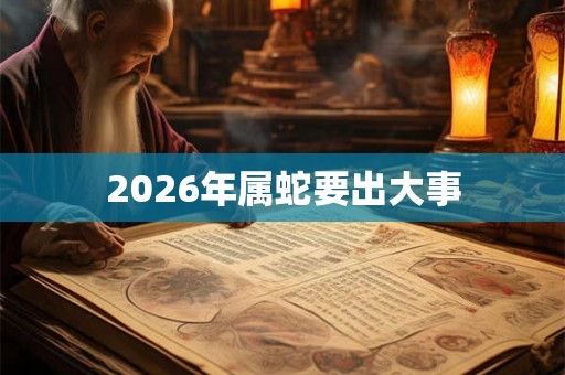 2026年属蛇要出大事 2026年属蛇要出大事