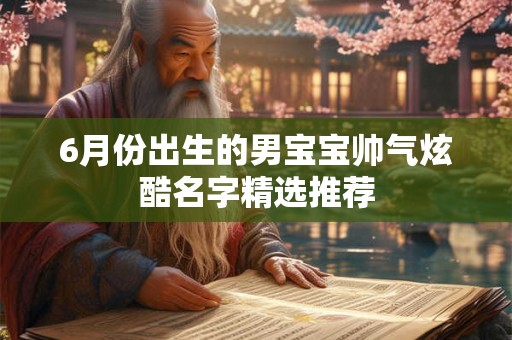 6月份出生的男宝宝帅气炫酷名字精选推荐