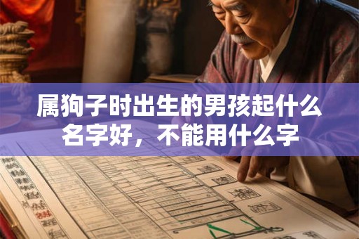 属狗子时出生的男孩起什么名字好,不能用什么字 属狗子时出生的男孩起什么名字好,不能用什么字