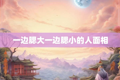 一边腮大一边腮小的人面相