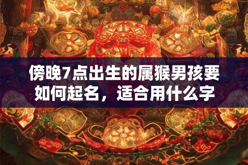 傍晚7点出生的属猴男孩要如何起名，适合用什么字
