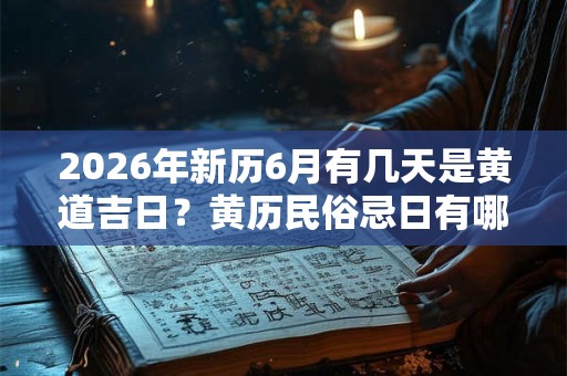 2026年新历6月有几天是黄道吉日？黄历民俗忌日有哪些？