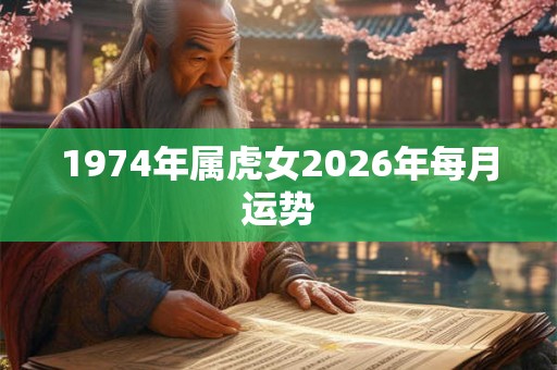 1974年属虎女2026年每月运势