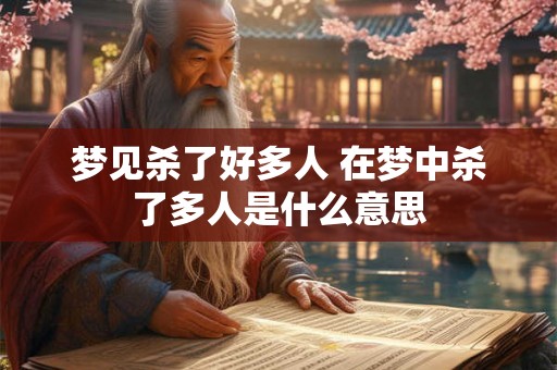 梦见杀了好多人 在梦中杀了多人是什么意思 梦见杀了好多人 在梦中杀了多人是什么意思