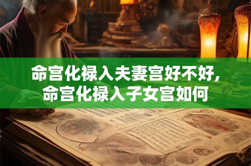 命宫化禄入夫妻宫好不好,命宫化禄入子女宫如何