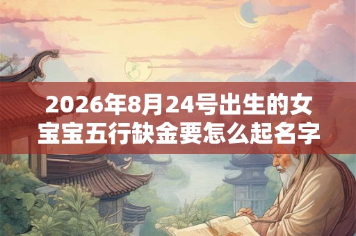 2026年8月24号出生的女宝宝五行缺金要怎么起名字