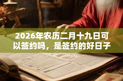 2026年农历二月十九日可以签约吗，是签约的好日子吗？