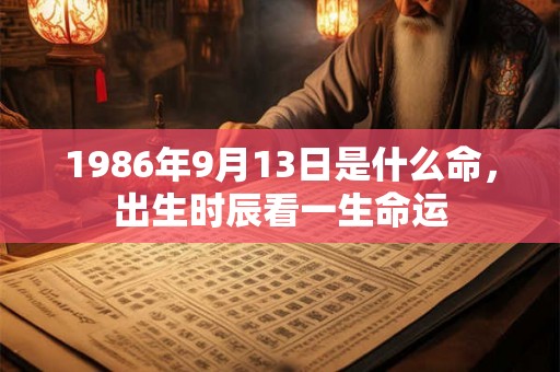 1986年9月13日是什么命,出生时辰看一生命运 1986年9月13日是什么命,出生时辰看一生命运