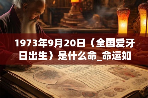 1973年9月20日（全国爱牙日出生）是什么命_命运如何