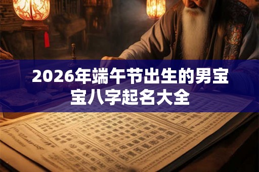 2026年端午节出生的男宝宝八字起名大全
