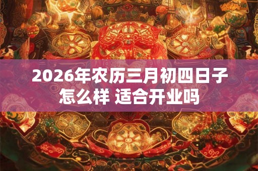 2026年农历三月初四日子怎么样 适合开业吗 2026年农历三月初四日子怎么样 适合开业吗