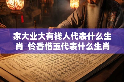 家大业大有钱人代表什么生肖  怜香惜玉代表什么生肖