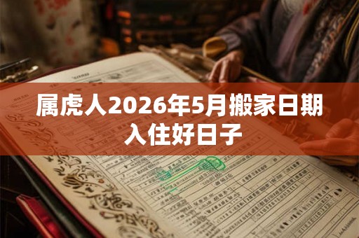 属虎人2026年5月搬家日期 入住好日子