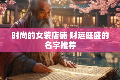 时尚的女装店铺 财运旺盛的名字推荐
