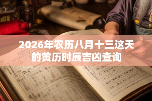 2026年农历八月十三这天的黄历时辰吉凶查询