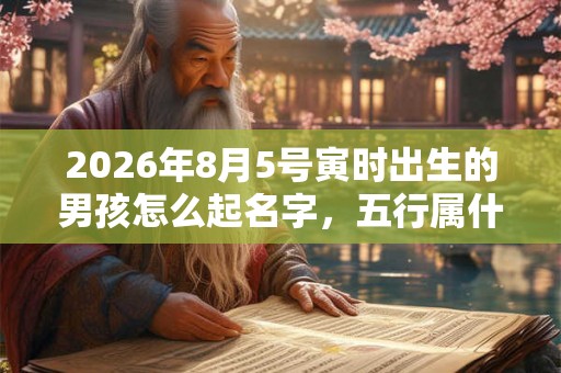 2026年8月5号寅时出生的男孩怎么起名字，五行属什么