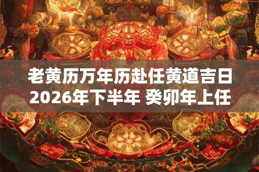 老黄历万年历赴任黄道吉日2026年下半年 癸卯年上任吉日查询