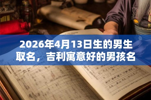 2026年4月13日生的男生取名，吉利寓意好的男孩名字锦集