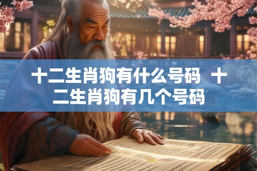 十二生肖狗有什么号码  十二生肖狗有几个号码
