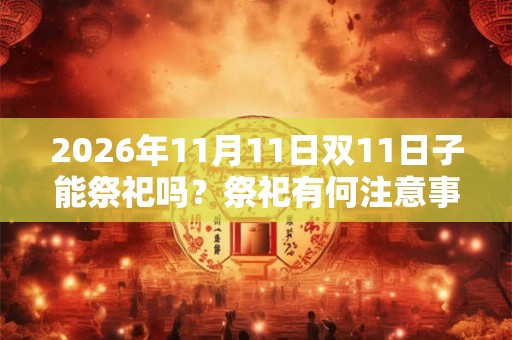 2026年11月11日双11日子能祭祀吗？祭祀有何注意事项？
