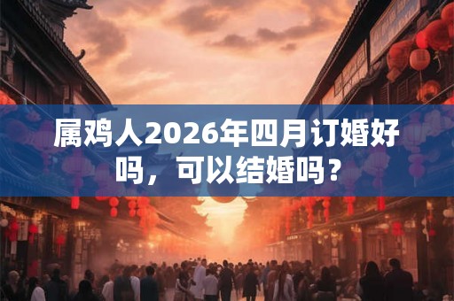 属鸡人2026年四月订婚好吗,可以结婚吗? 属鸡人2026年四月订婚好吗,可以结婚吗?