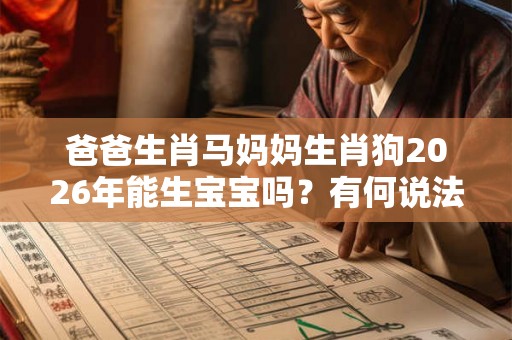 爸爸生肖马妈妈生肖狗2026年能生宝宝吗？有何说法？