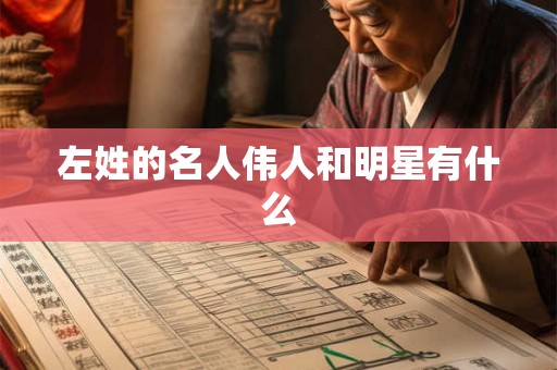 左姓的名人伟人和明星有什么 左姓的名人伟人和明星有什么