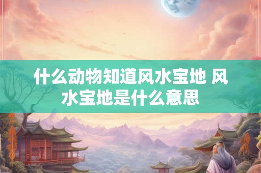 什么动物知道风水宝地 风水宝地是什么意思
