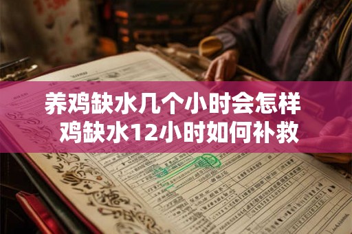 养鸡缺水几个小时会怎样  鸡缺水12小时如何补救