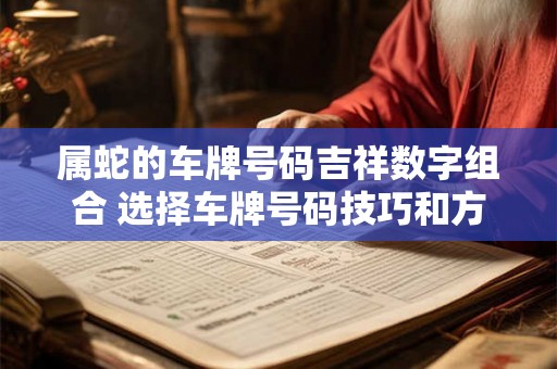属蛇的车牌号码吉祥数字组合 选择车牌号码技巧和方法 属蛇的车牌号码吉祥数字组合 选择车牌号码技巧和方法