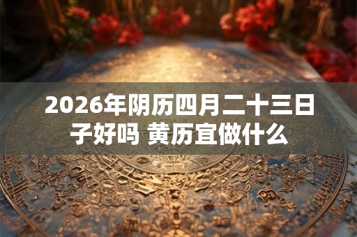 2026年阴历四月二十三日子好吗 黄历宜做什么